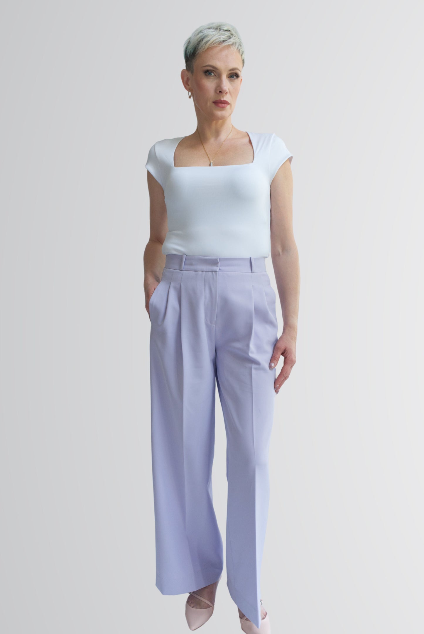 Authority Pleated Flared Pant - Pant - Point of View Label