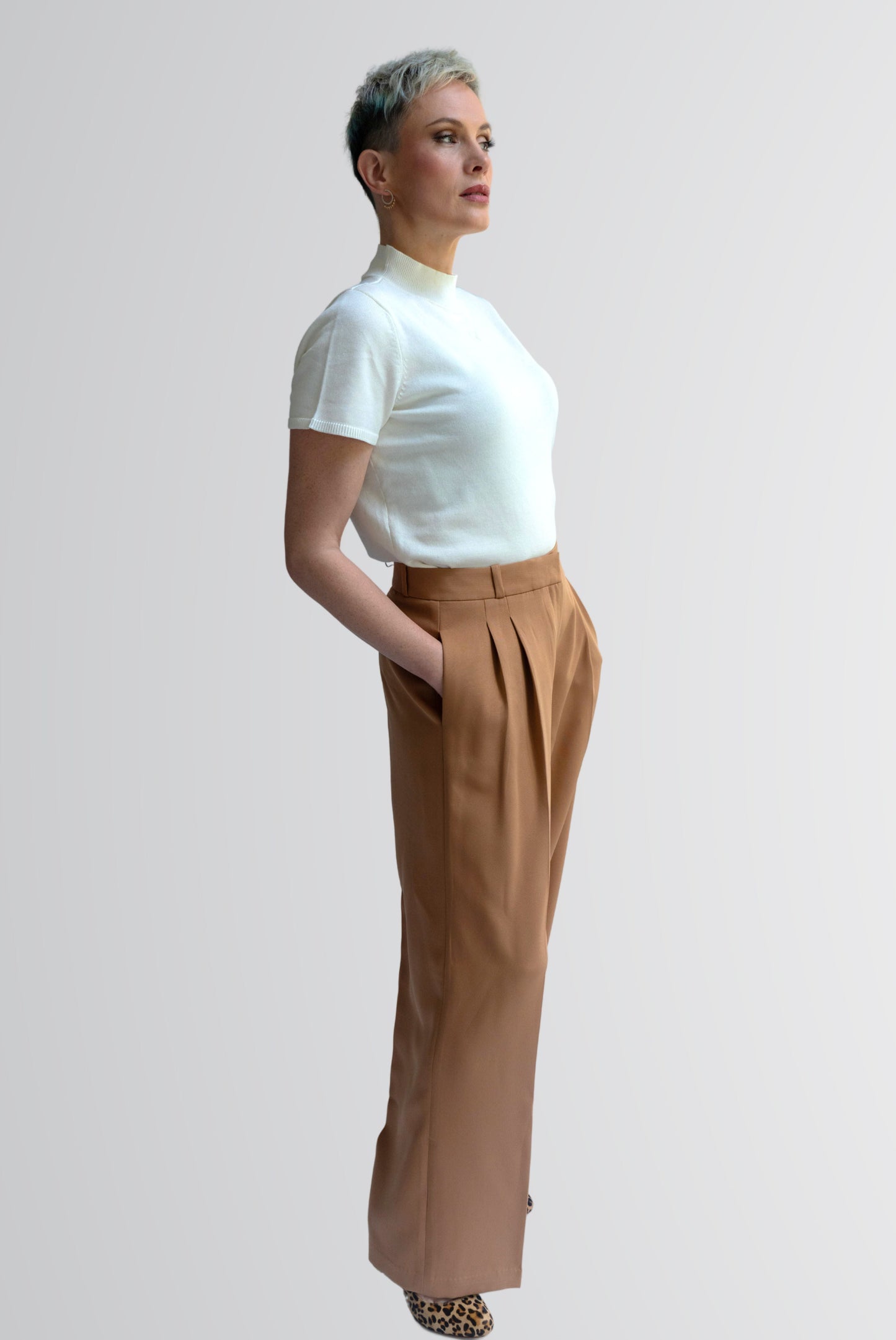 Authority Pleated Flared Pant - Pant - Point of View Label