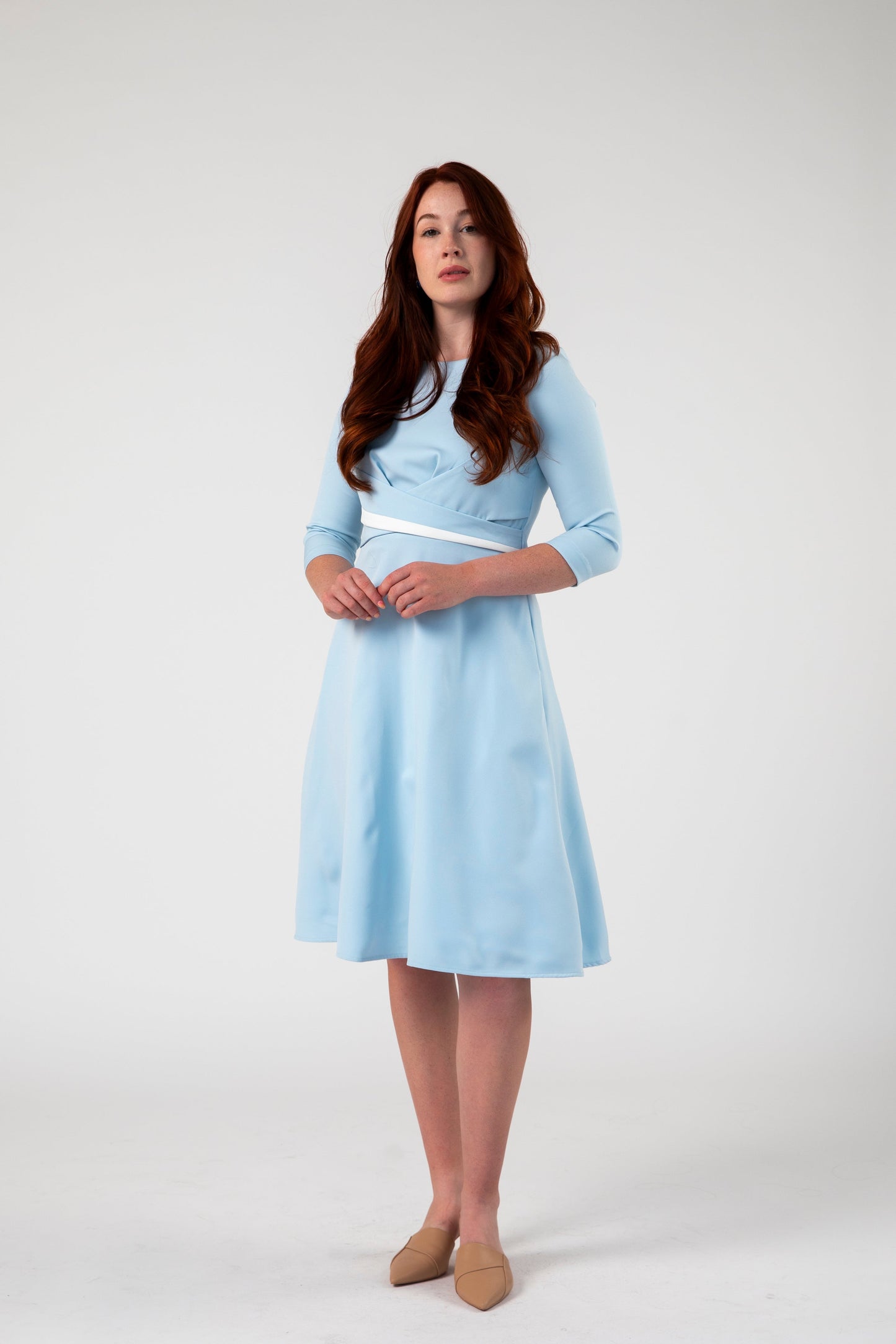 Focus Fit and Flare with Cross belt Dress - Dress - Point of View Label
