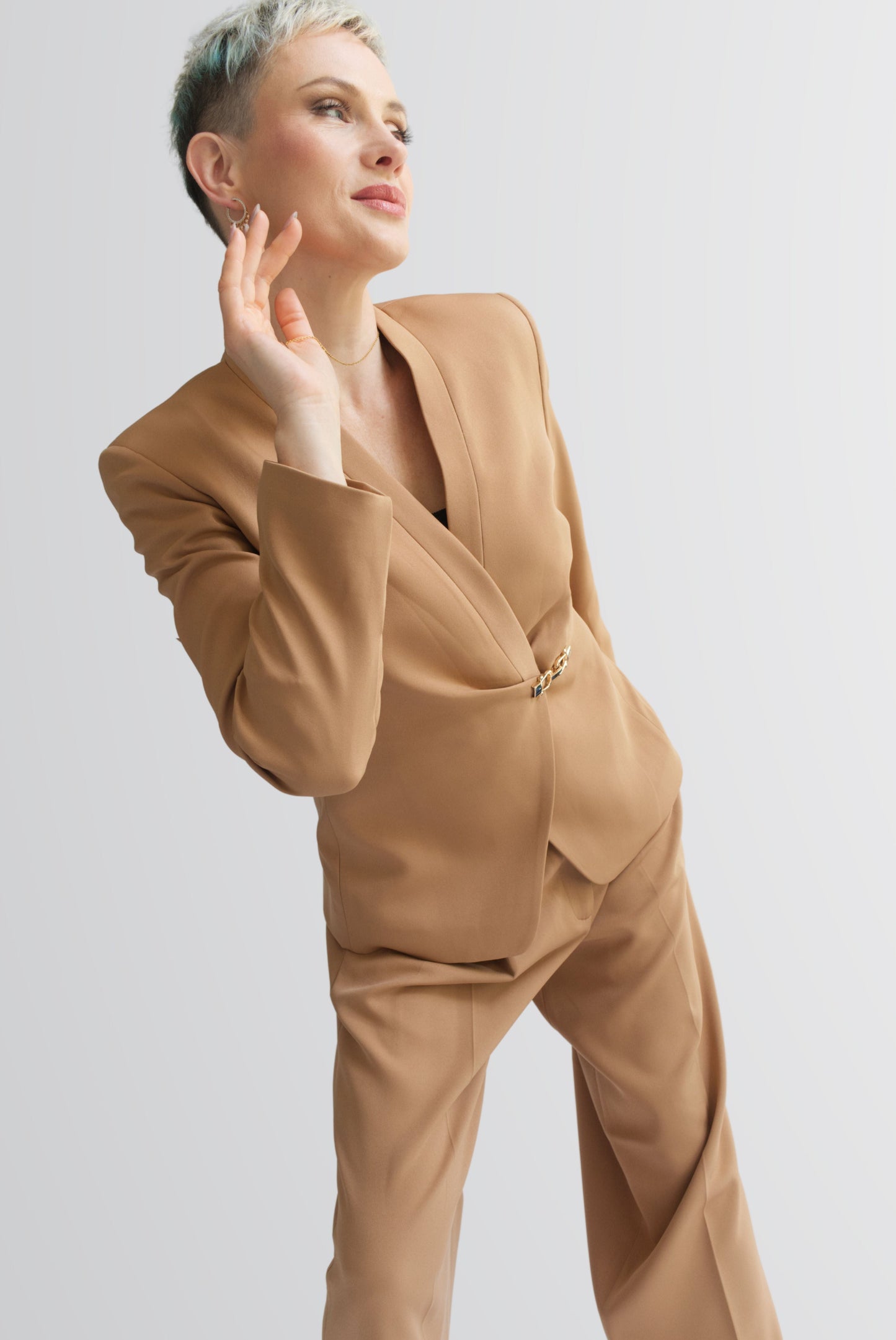 Matriarch Pleat Jacket for Women - Jackets - Point of View Label