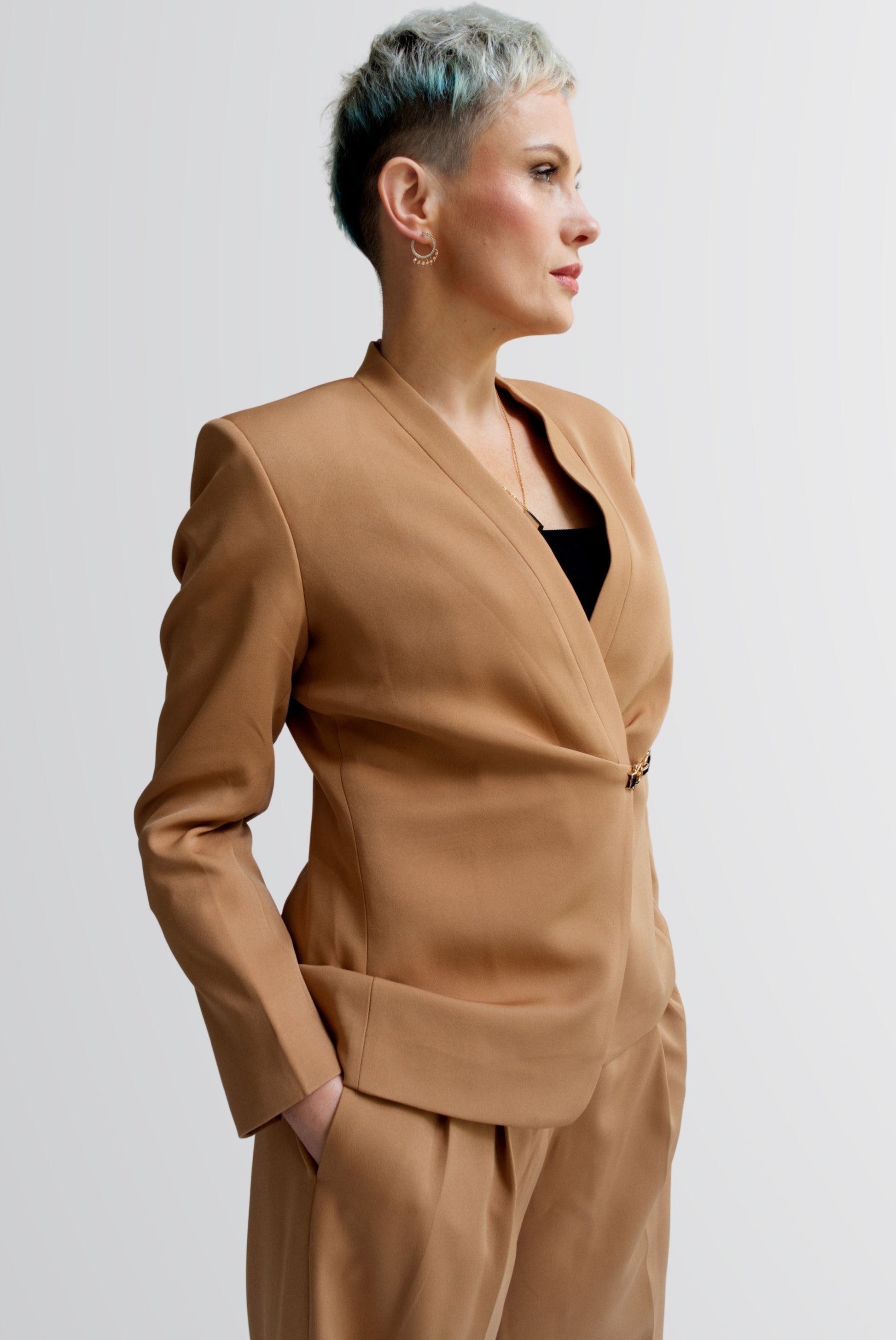 Matriarch Pleat Jacket for Women - Jackets - Point of View Label