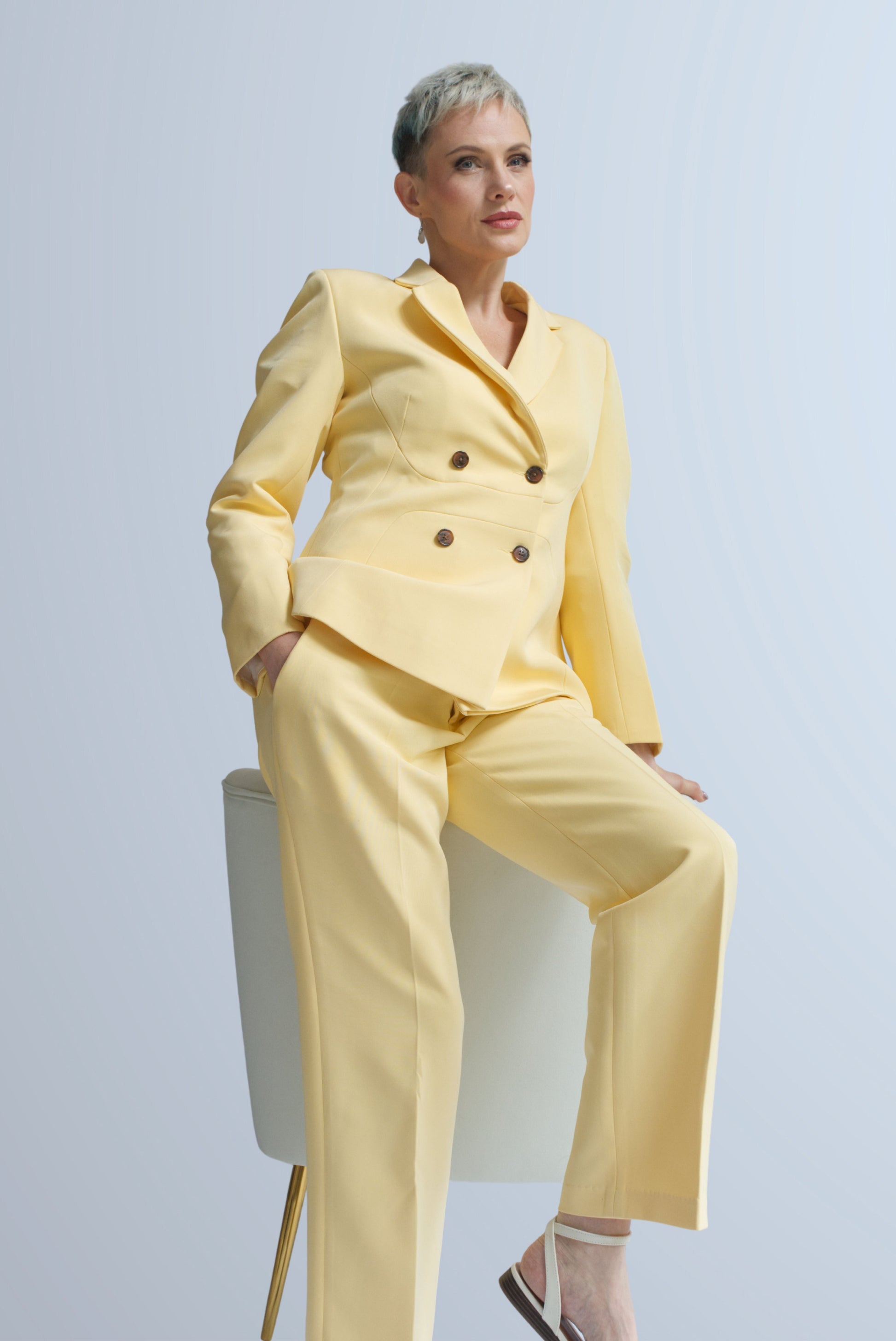 Sage Double breasted Jacket for Women - Jackets - Point of View Label