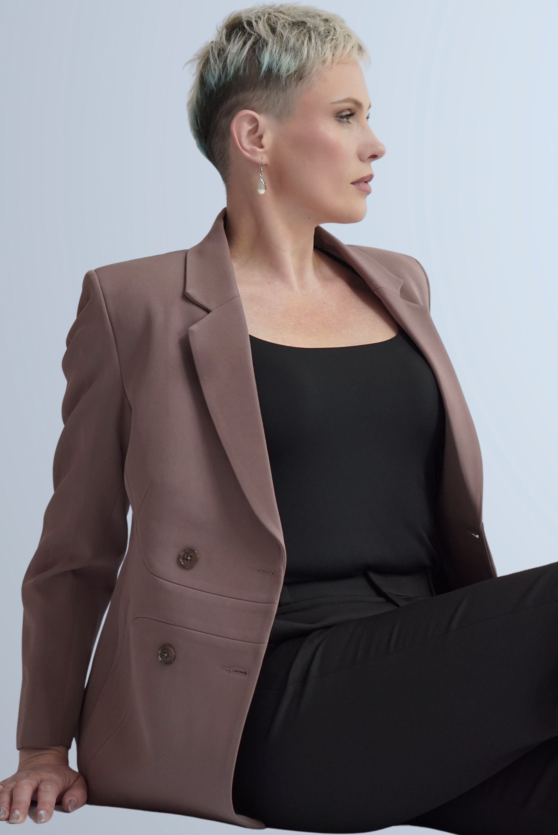 Sage Double breasted Jacket for Women - Jackets - Point of View Label