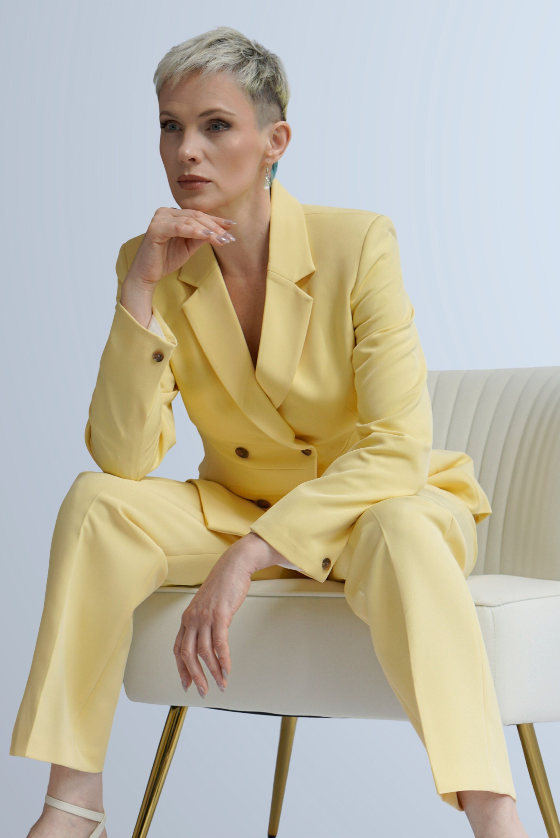 Sage Double breasted Jacket for Women - Jackets - Point of View Label