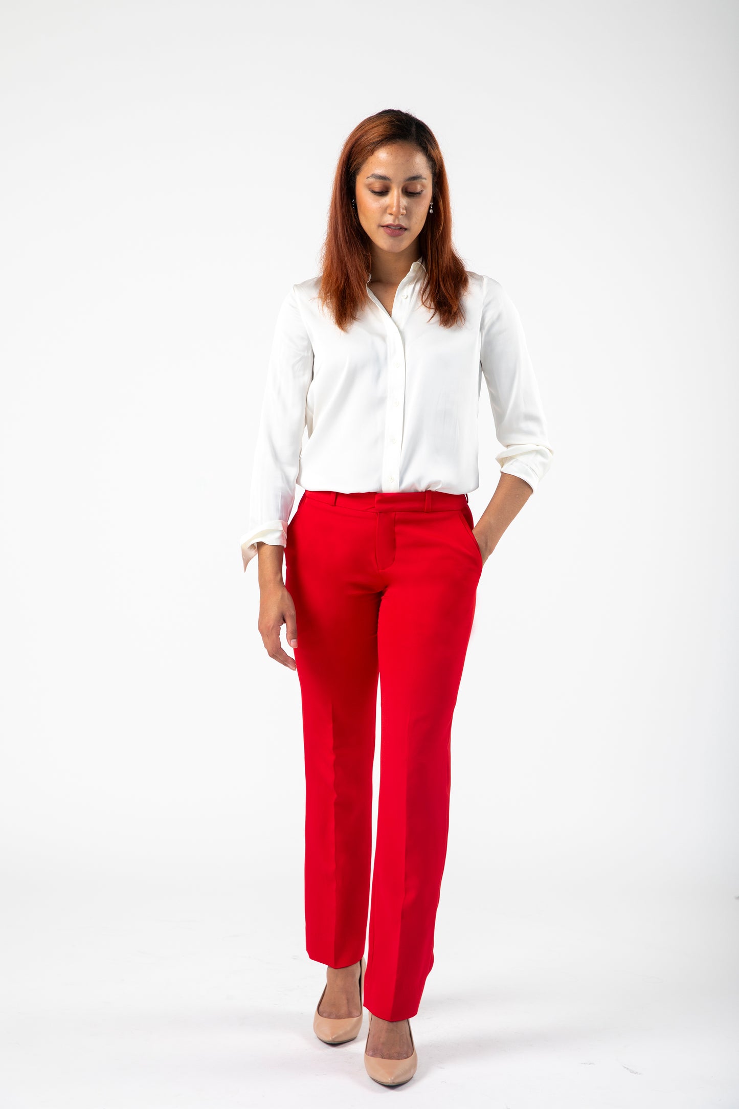 Forever Dress Pants for Women with Satin Piping