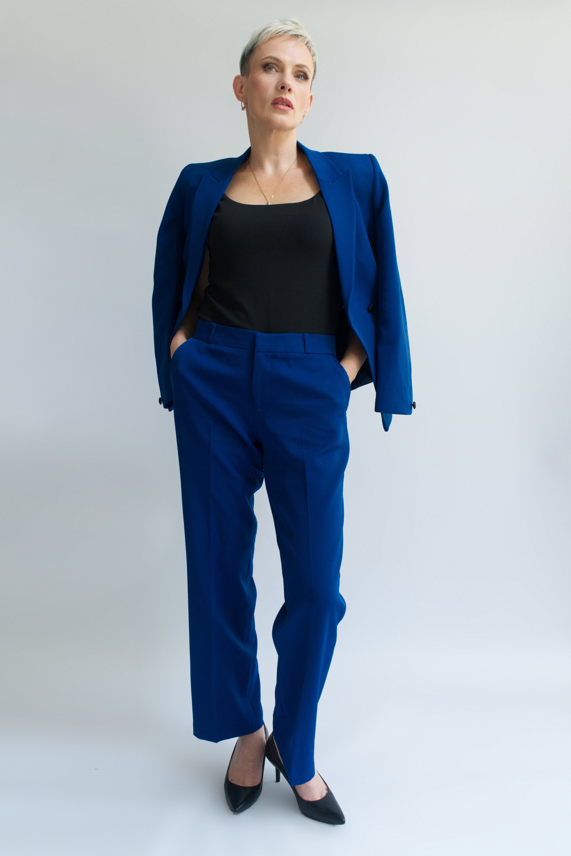 Classic Dress Pants for Women with Satin Piping Tango Red / L Classic Dress Pants for Women with Satin Piping Tango Red / L
