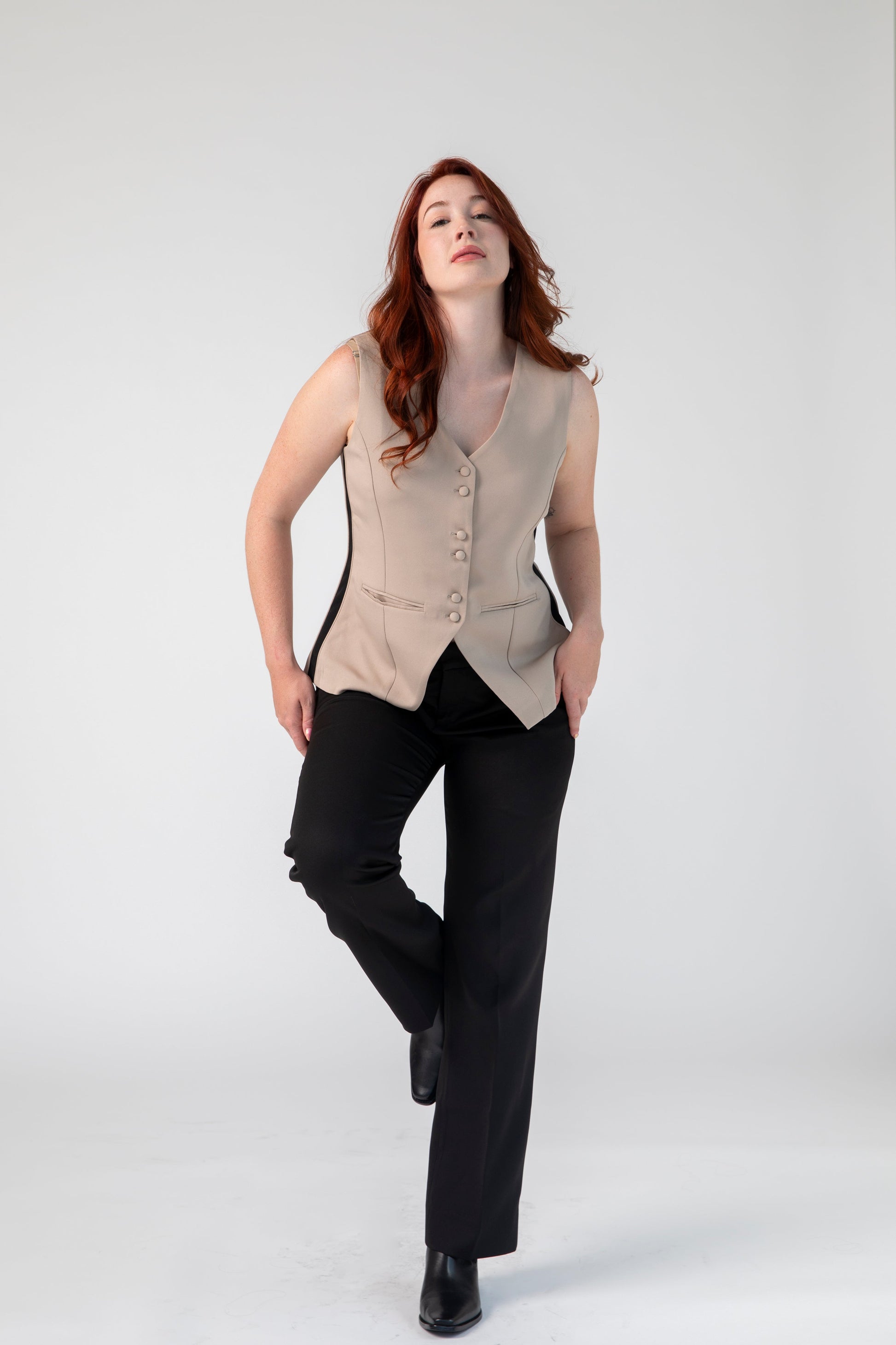 Classic Dress Pants for Women with Satin Piping Classic Dress Pants for Women with Satin Piping