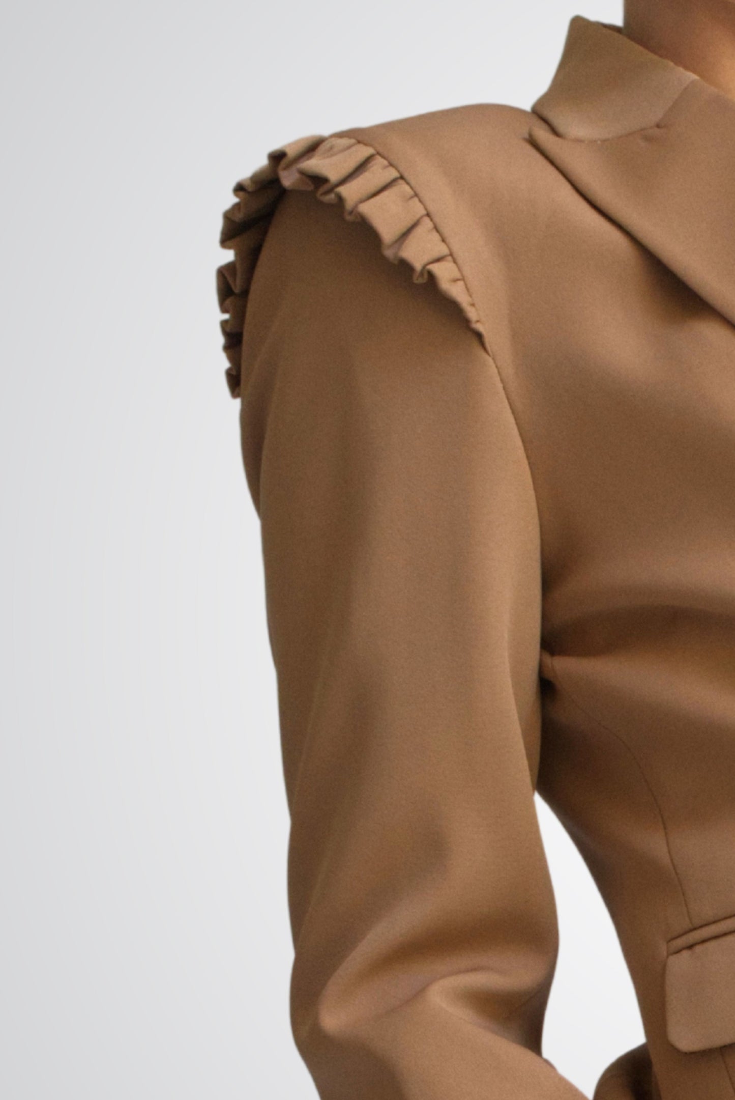 Integrity Shoulder Frill detail Jacket - Jackets - Point of View Label