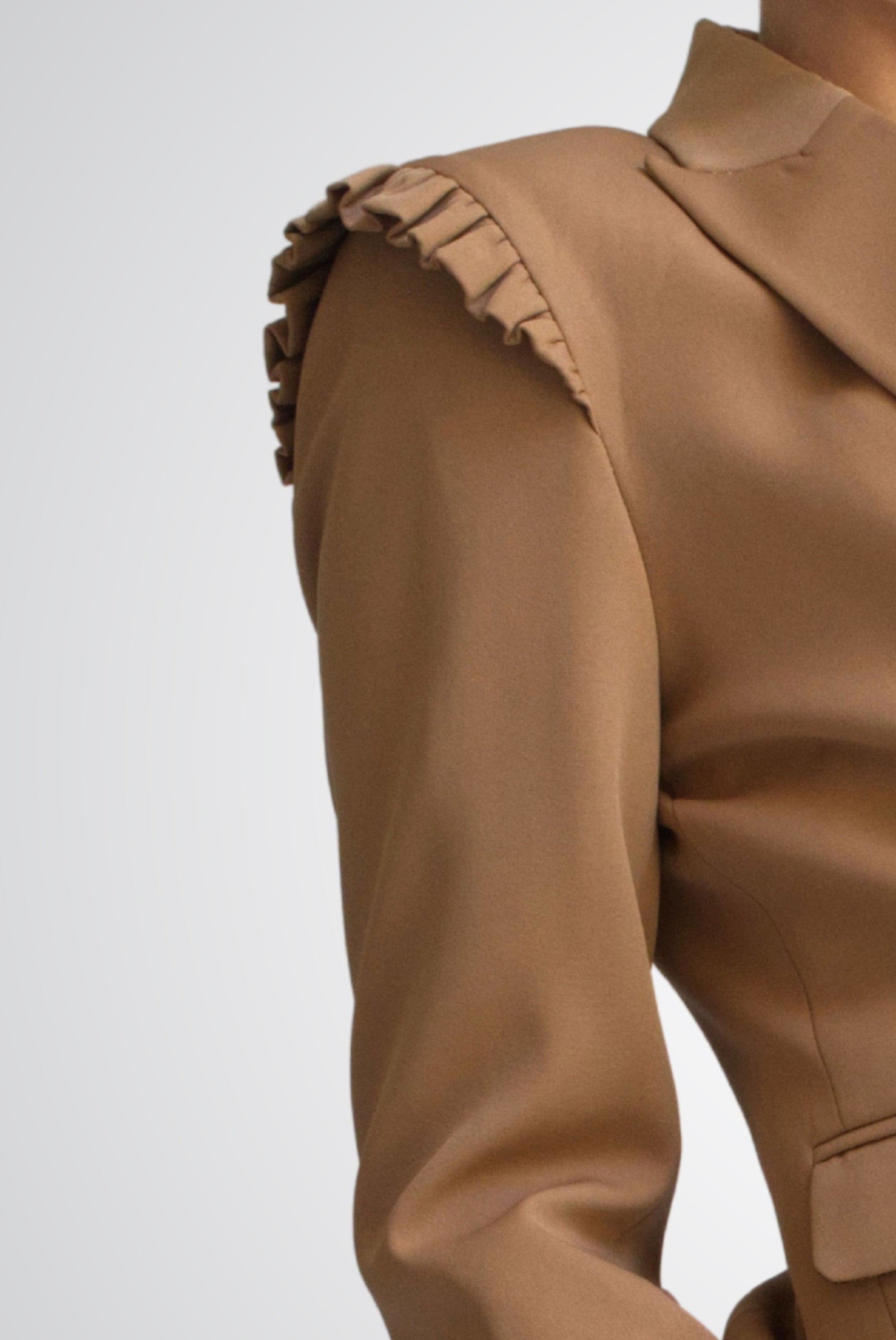 Integrity Shoulder Frill detail Jacket - Jackets - Point of View Label