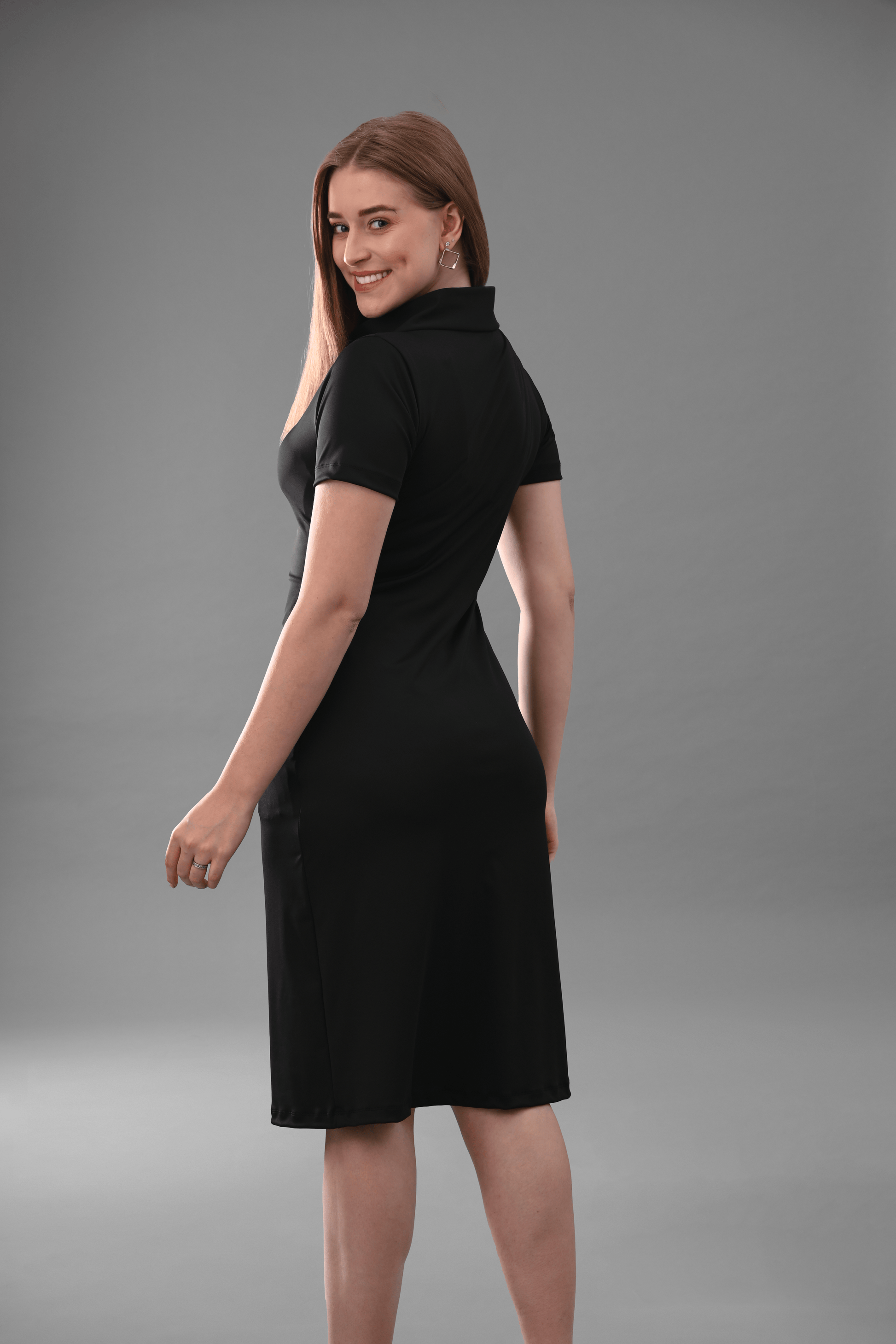 California Cherry Geek Bar Near Me Stylish Dress for Women with Stand Collar Detail California Cherry Geek Bar Near Me Stylish Dress for Women with Stand Collar Detail