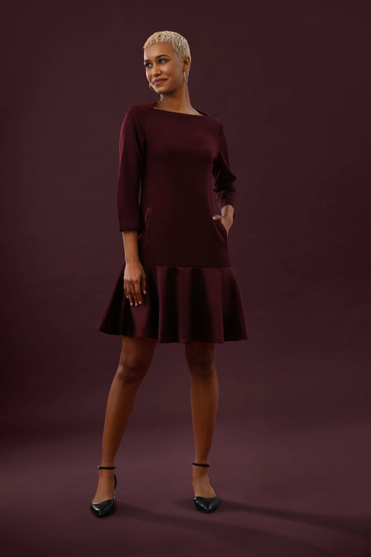 Vogue Low Flare Crepe Shift Dress - Dress - Point of View Label